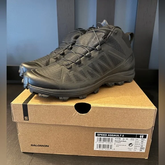 Salomon Speed Assault 2 Black Unisex Tactical Boots Men’s Size 10 - Picture 3 of 12